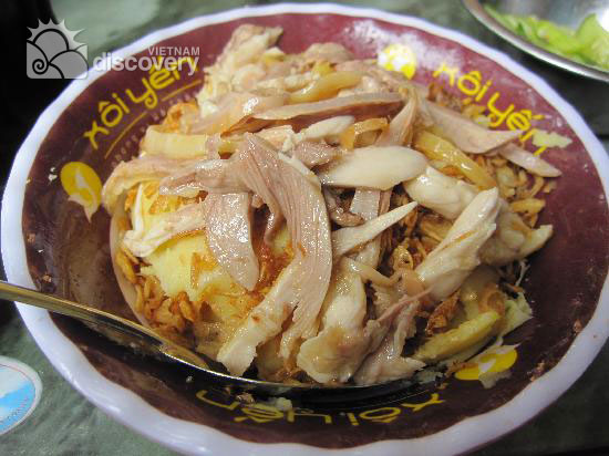 Xoi Yen in Nguyen Huu Huan Street - Hanoi cuisne tour