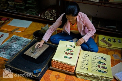 Art work at Dong Ho Painting Village - Travel to Hanoi