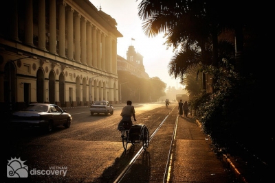 Yangon city  in the early morning - Myanmar Tour