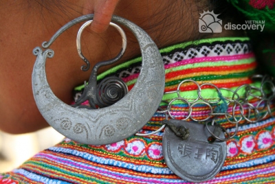 Earrings of H'Mong women - Vietnam Northwest Tour
