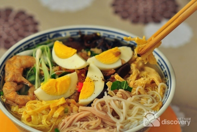 Bun Thang in Hanoi's Old Quarter - Hanoi street food tour